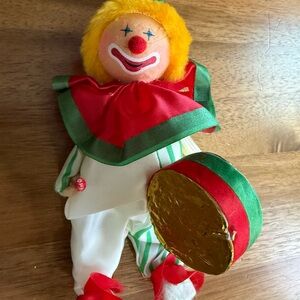 Colorful Clown Doll with Drum Ornament
